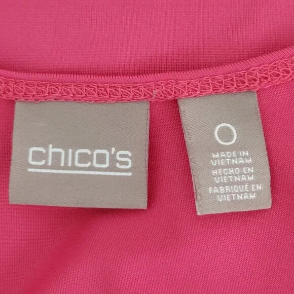 Chico's Pink Stretchy Tank Top Chico's Size 0, US S/4 - Picture 9 of 10